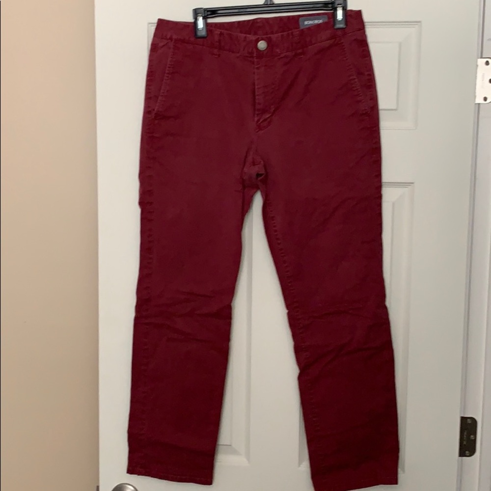 Bonobos burgundy slim fit chinos 33W-30L